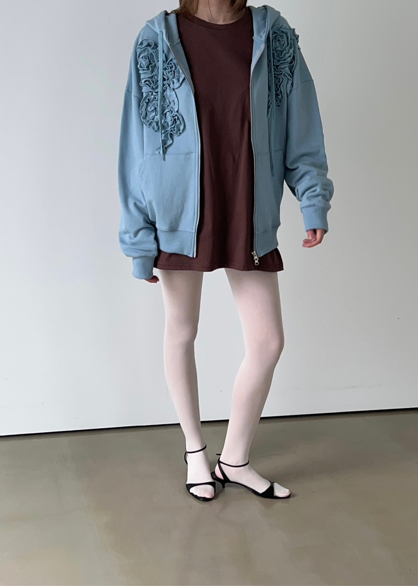 ANOTHER AVENUE東大門㊣代購女士新品推薦時尚夾克拉鏈花朵ANOTHER AVENUE夾克