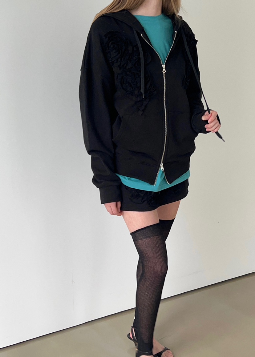 ANOTHER AVENUE東大門㊣代購女士新品推薦時尚夾克拉鏈花朵ANOTHER AVENUE夾克