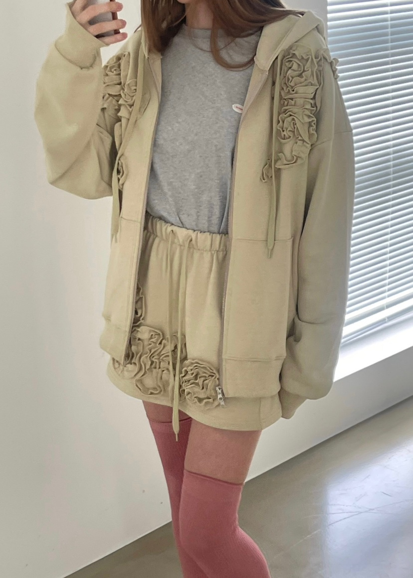 ANOTHER AVENUE東大門㊣代購女士新品推薦時尚夾克拉鏈花朵ANOTHER AVENUE夾克