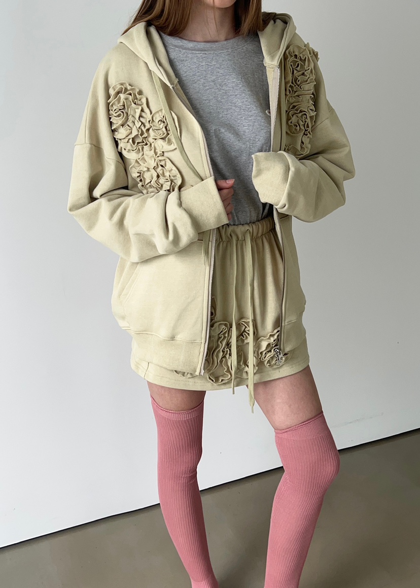 ANOTHER AVENUE東大門㊣代購女士新品推薦時尚夾克拉鏈花朵ANOTHER AVENUE夾克