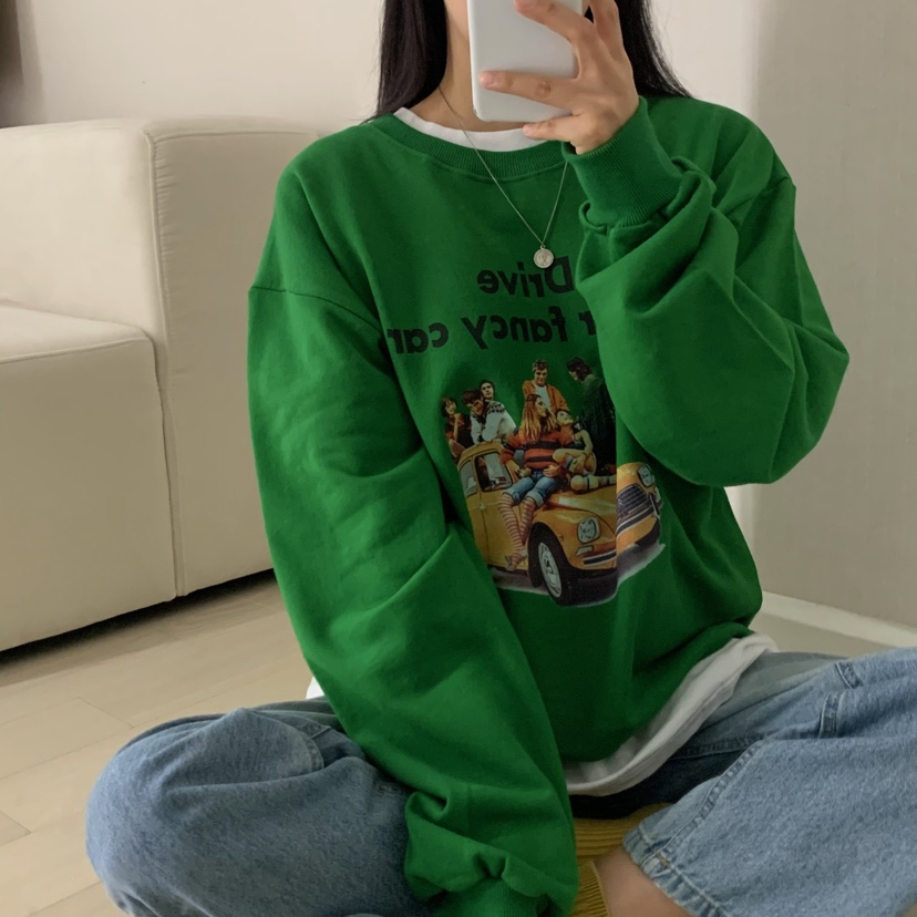 FROMJINI韓國代購㊣女士新款時尚休閑人氣職業真品推薦衛衣FROMJINI衛衣