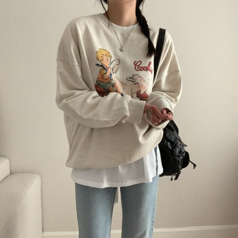 FROMJINI韓國直郵㊣女裝新品時尚推薦真品25秋冬休閑人氣衛衣FROMJINI衛衣