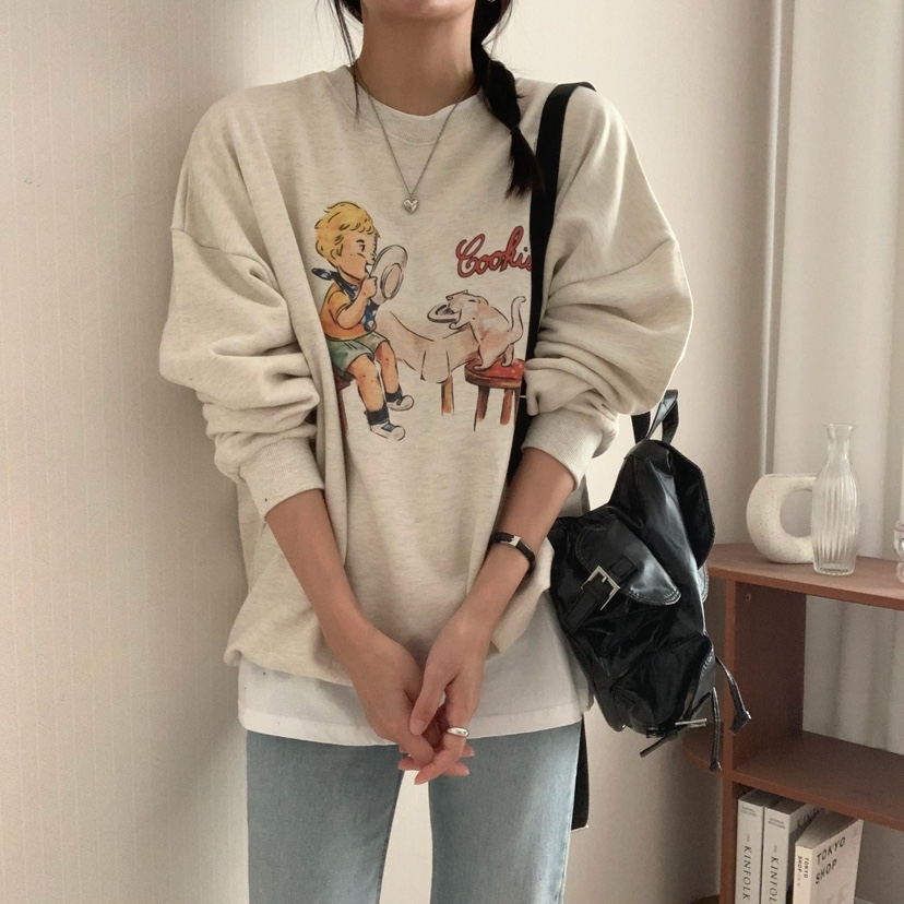 FROMJINI韓國直郵㊣女裝新品時尚推薦真品25秋冬休閑人氣衛衣FROMJINI衛衣