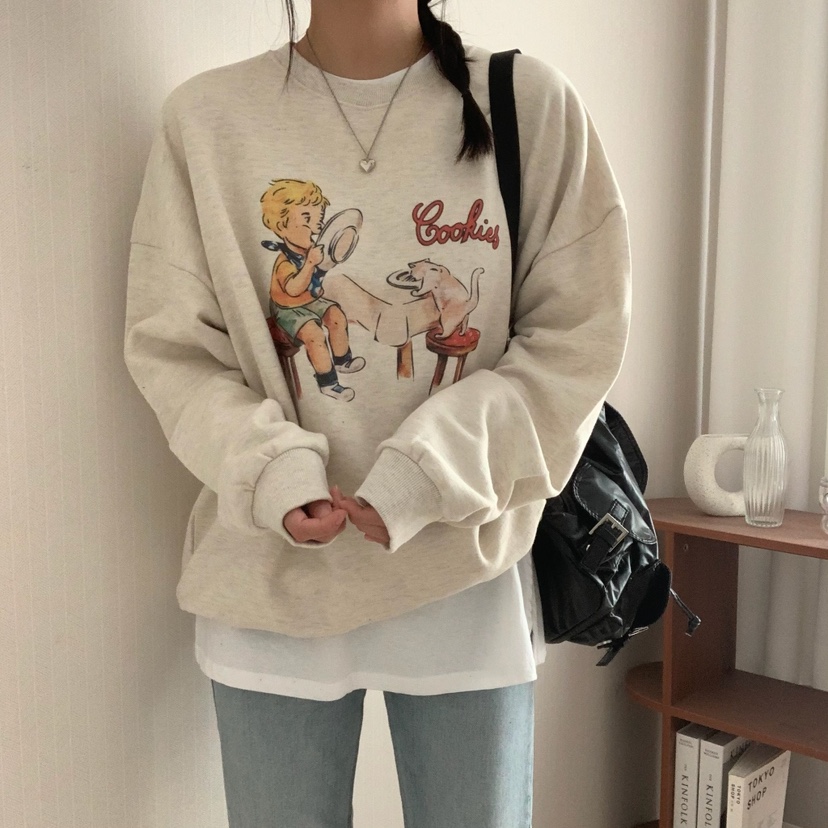 FROMJINI韓國直郵㊣女裝新品時尚推薦真品25秋冬休閑人氣衛衣FROMJINI衛衣