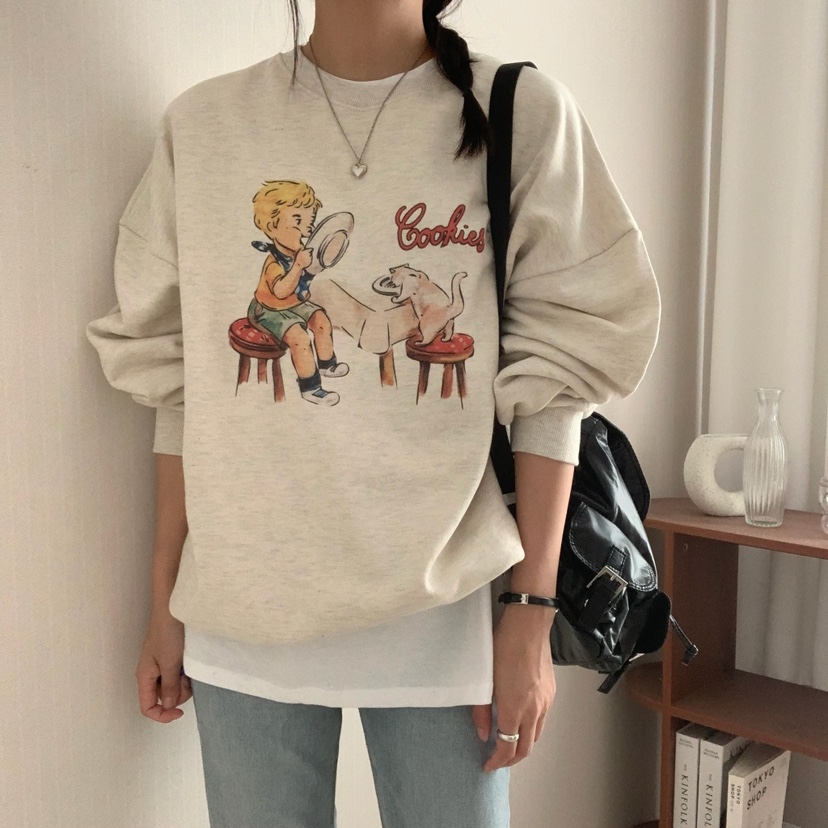FROMJINI韓國直郵㊣女裝新品時尚推薦真品25秋冬休閑人氣衛衣FROMJINI衛衣