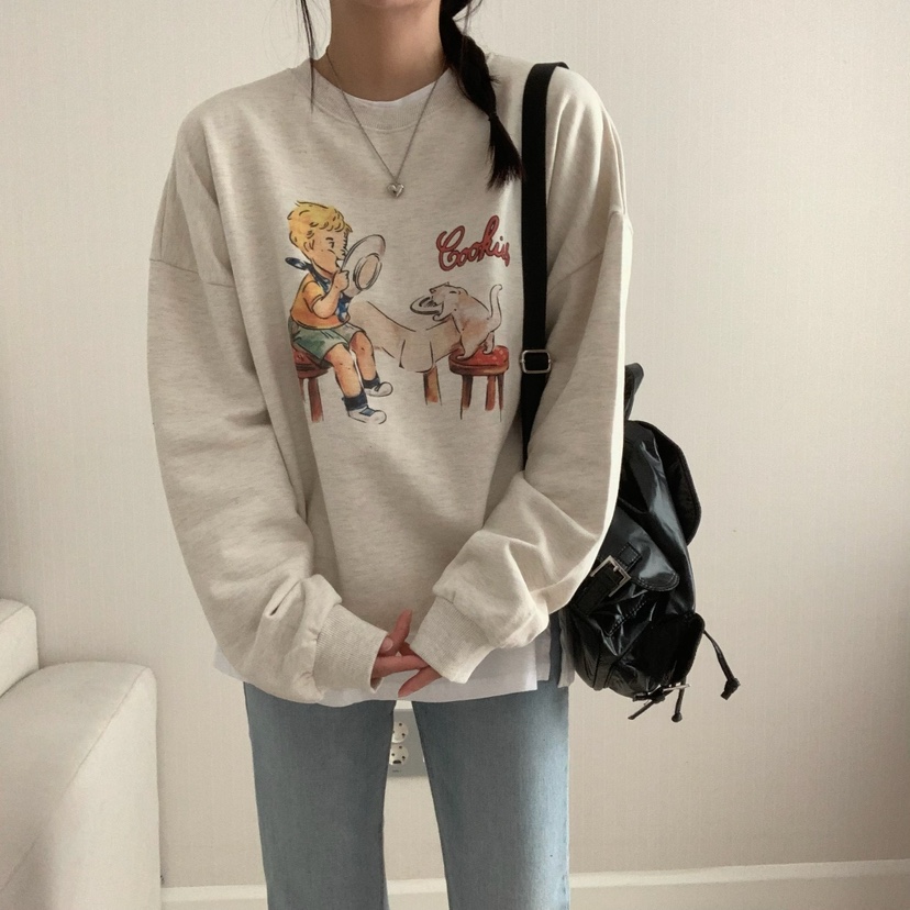 FROMJINI韓國直郵㊣女裝新品時尚推薦真品25秋冬休閑人氣衛衣FROMJINI衛衣