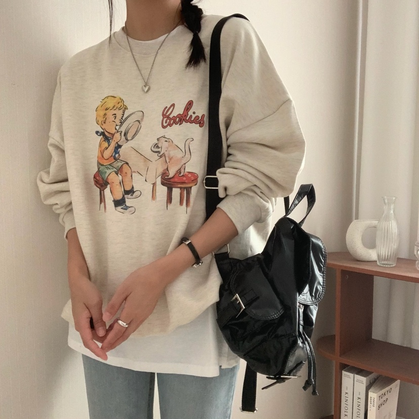 FROMJINI韓國直郵㊣女裝新品時尚推薦真品25秋冬休閑人氣衛衣FROMJINI衛衣