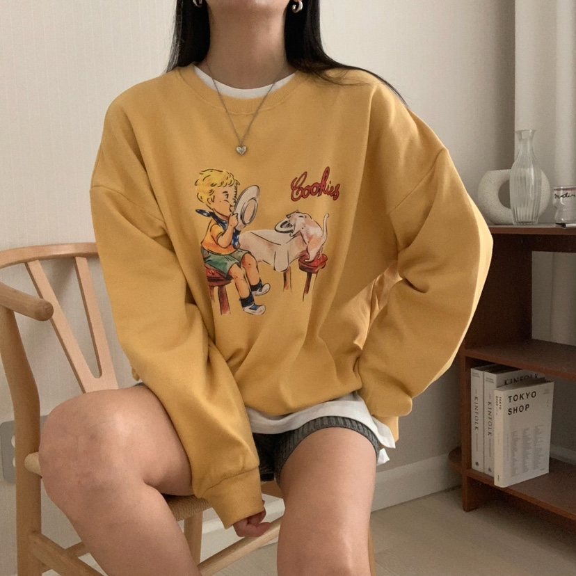 FROMJINI韓國直郵㊣女裝新品時尚推薦真品25秋冬休閑人氣衛衣FROMJINI衛衣