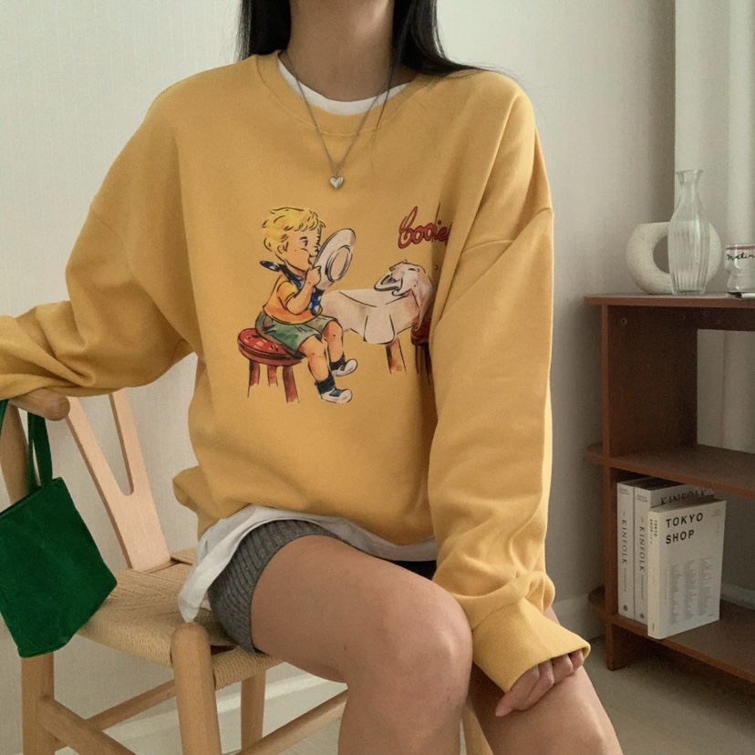 FROMJINI韓國直郵㊣女裝新品時尚推薦真品25秋冬休閑人氣衛衣FROMJINI衛衣