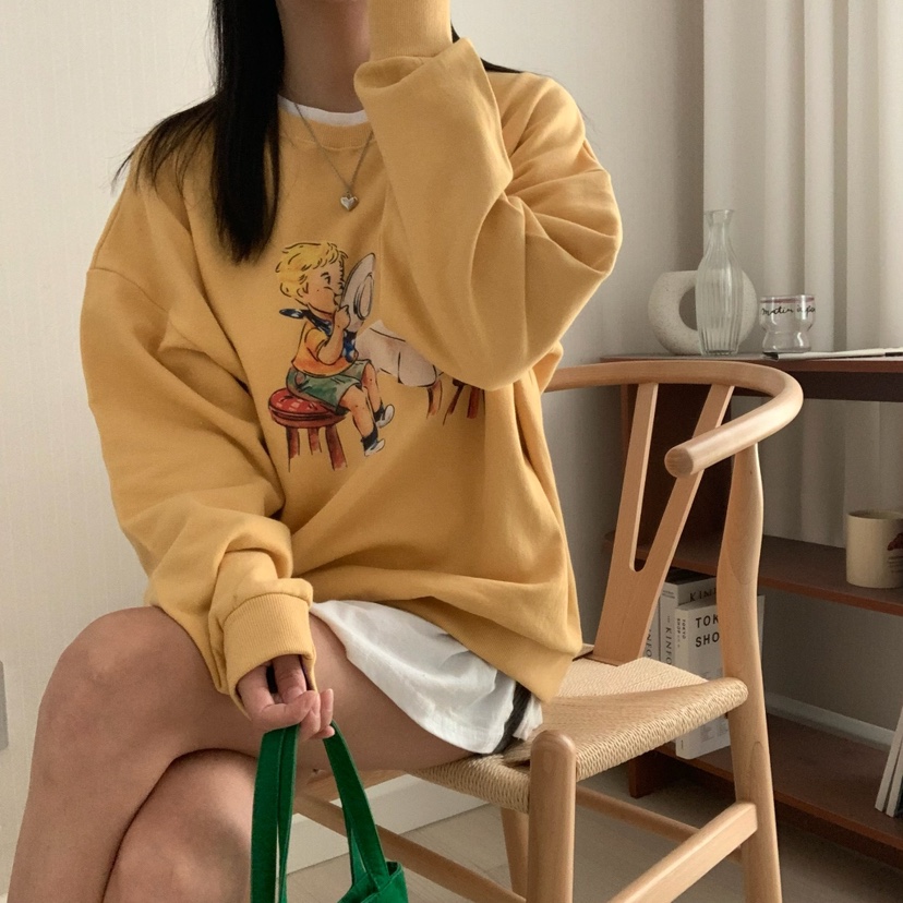 FROMJINI韓國直郵㊣女裝新品時尚推薦真品25秋冬休閑人氣衛衣FROMJINI衛衣