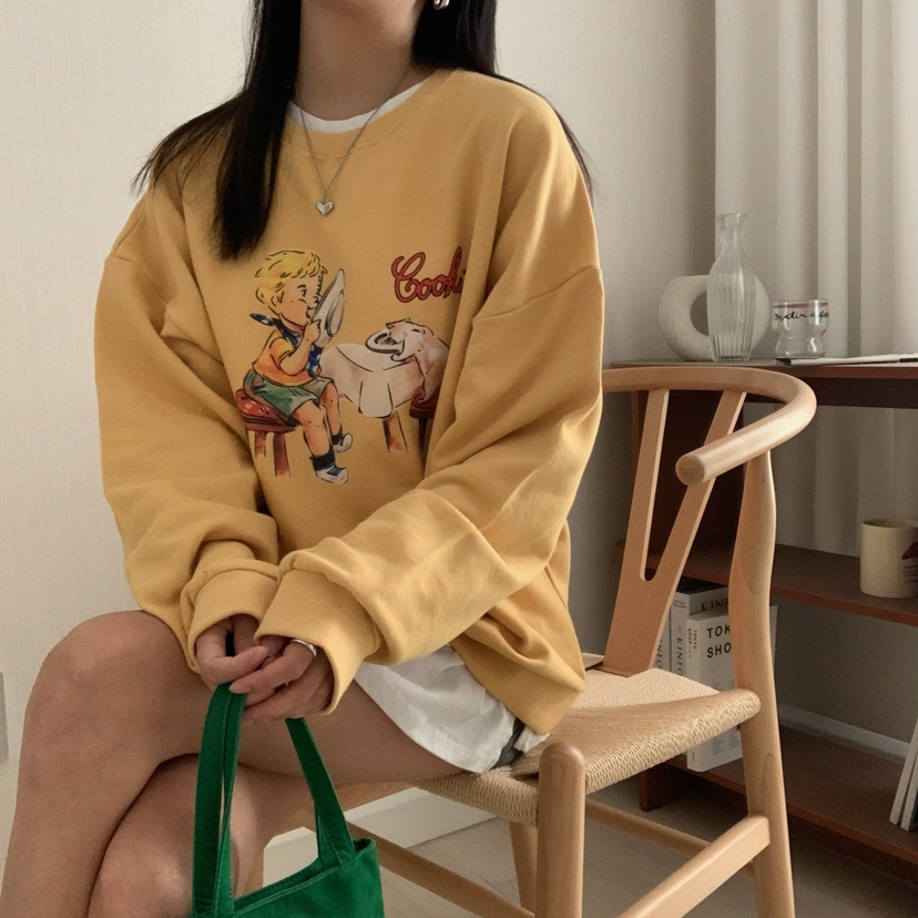 FROMJINI韓國直郵㊣女裝新品時尚推薦真品25秋冬休閑人氣衛衣FROMJINI衛衣