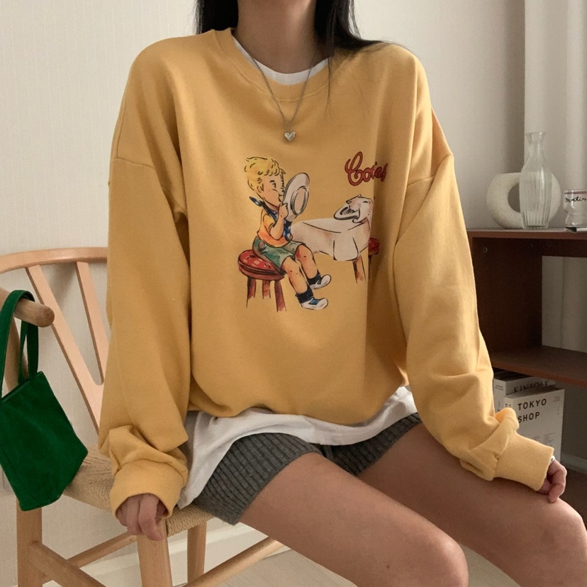 FROMJINI韓國直郵㊣女裝新品時尚推薦真品25秋冬休閑人氣衛衣FROMJINI衛衣