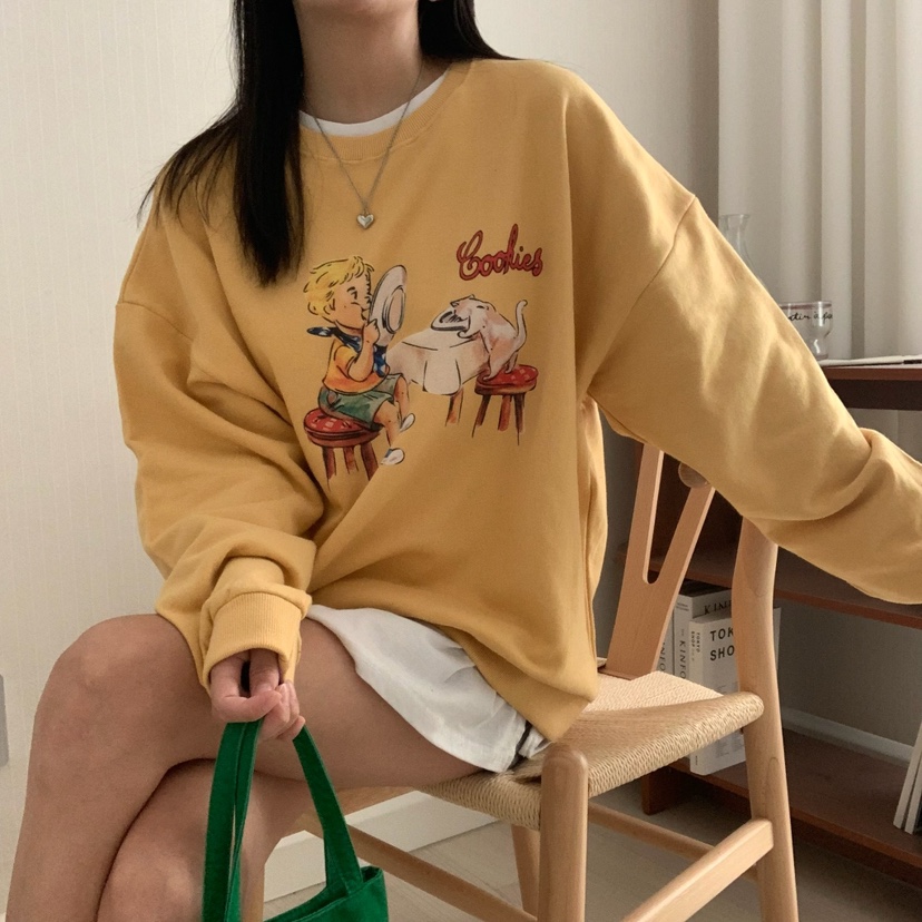 FROMJINI韓國直郵㊣女裝新品時尚推薦真品25秋冬休閑人氣衛衣FROMJINI衛衣圖色2