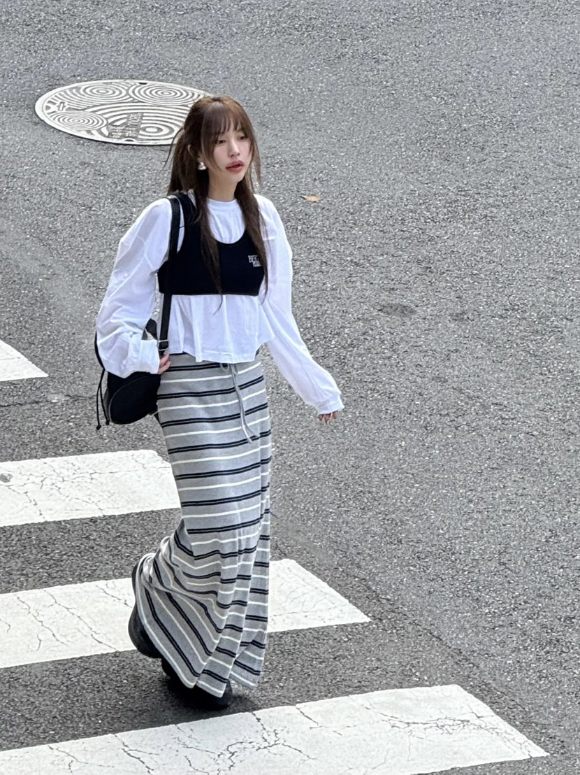BERTHA韓國代購㊣女裝新品人氣推薦時尚25秋冬真品休閑長裙BERTHA長裙