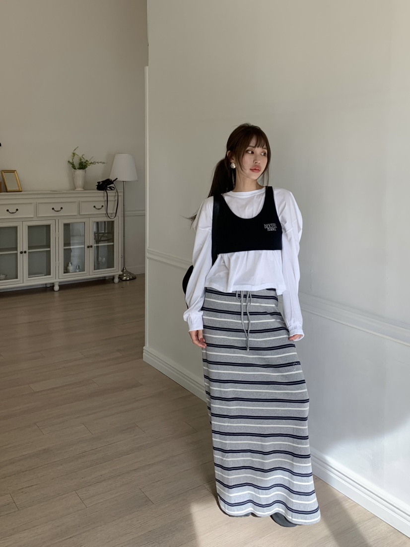 BERTHA韓國代購㊣女裝新品人氣推薦時尚25秋冬真品休閑長裙BERTHA長裙