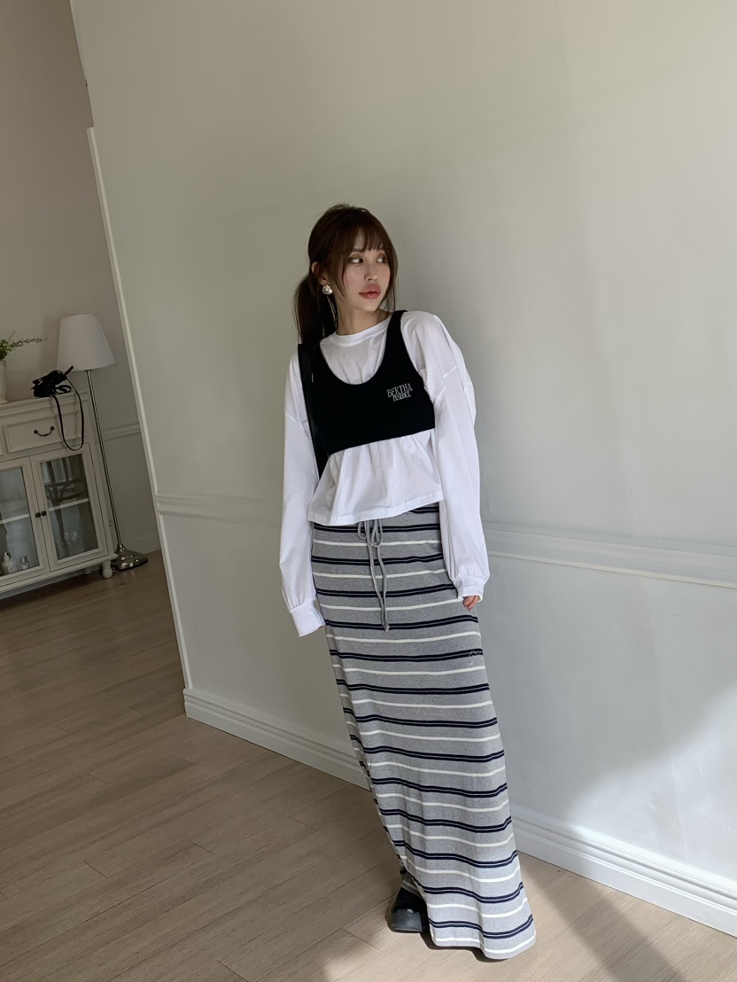 BERTHA韓國代購㊣女裝新品人氣推薦時尚25秋冬真品休閑長裙BERTHA長裙