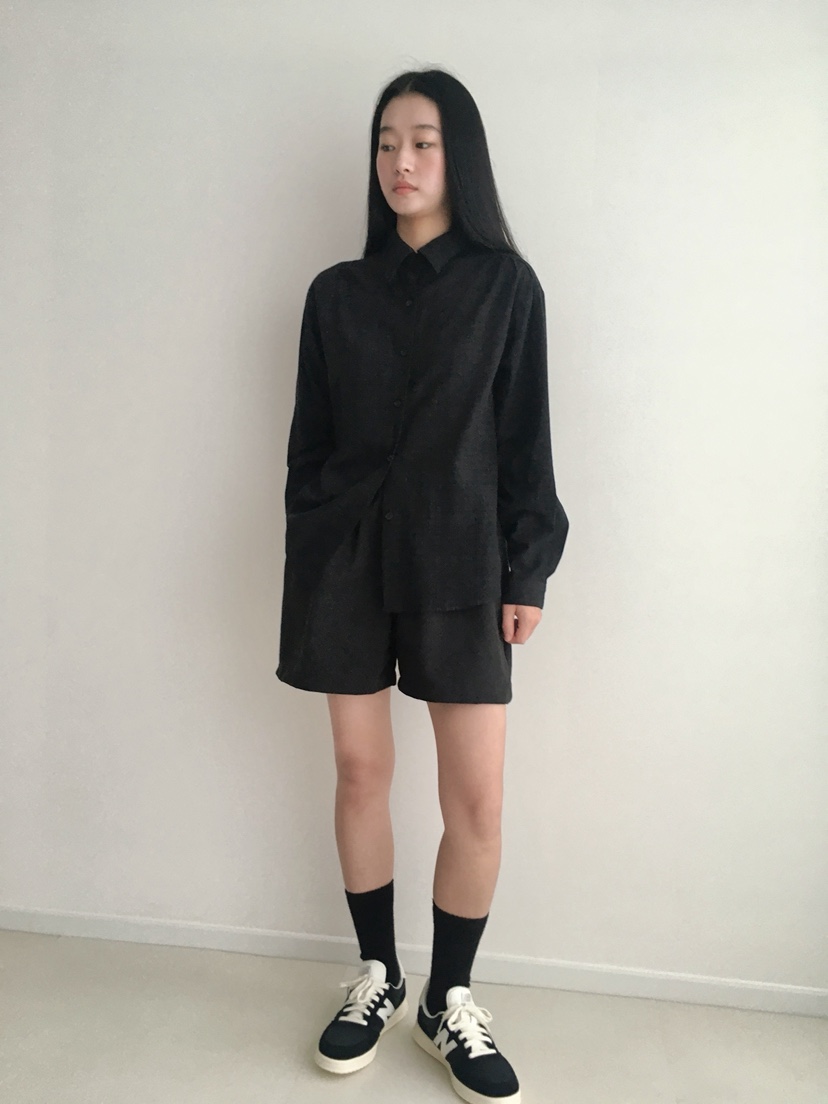 HEUMUTA韓國代購㊣女裝新款時尚人氣25秋冬真品襯衫蕾絲衫格紋HEUMUTA襯衫/蕾絲衫