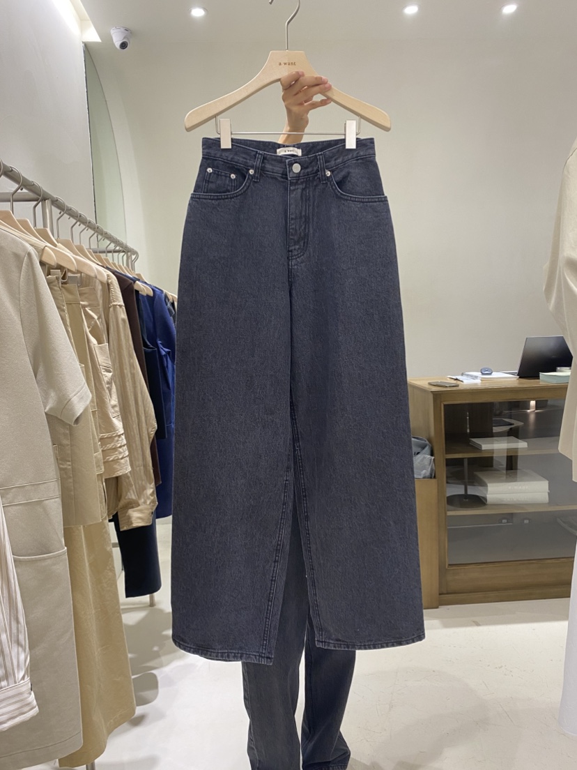 A WANT東大門㊣實拍女裝新品熱賣時尚職業人氣25秋冬牛仔褲A WANT牛仔褲圖色2