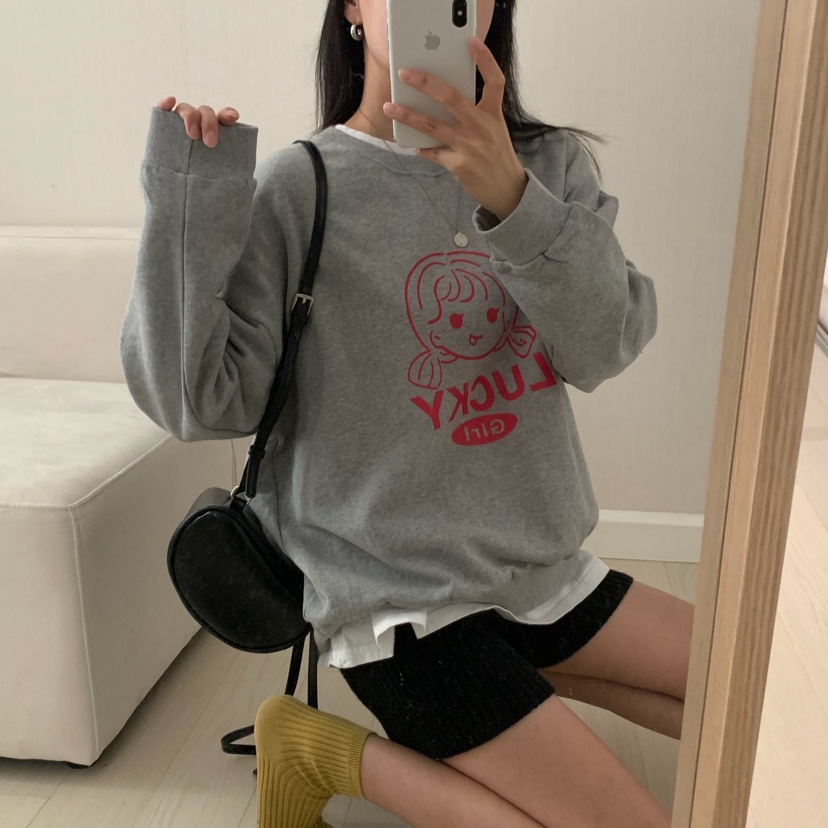 HELLO JINI東大門㊣實拍女士新款職業人氣時尚25秋冬推薦衛衣HELLO JINI衛衣