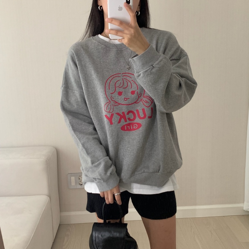HELLO JINI東大門㊣實拍女士新款職業人氣時尚25秋冬推薦衛衣HELLO JINI衛衣