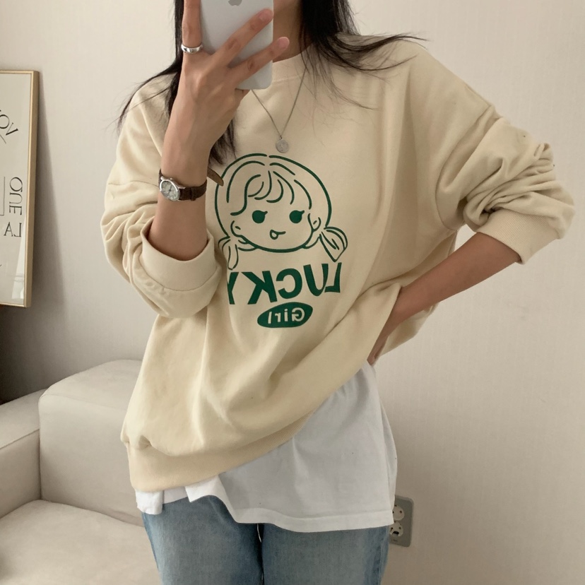 HELLO JINI東大門㊣實拍女士新款職業人氣時尚25秋冬推薦衛衣HELLO JINI衛衣