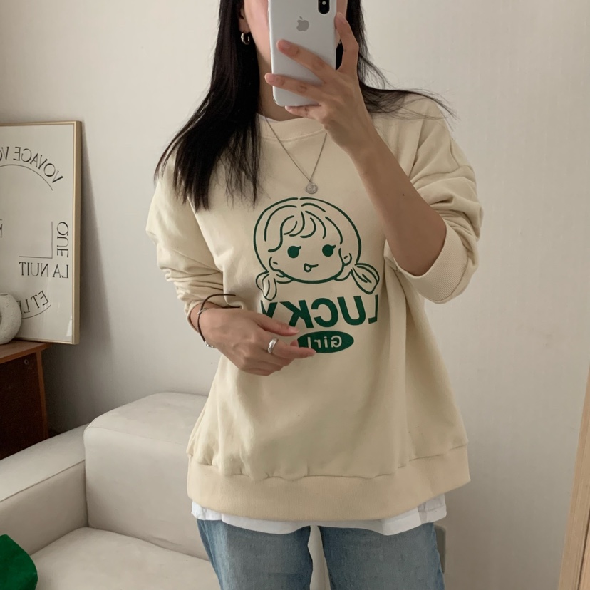 HELLO JINI東大門㊣實拍女士新款職業人氣時尚25秋冬推薦衛衣HELLO JINI衛衣