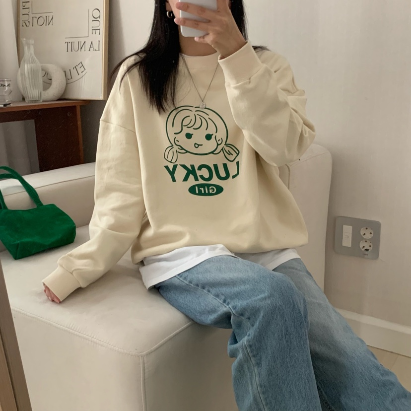 HELLO JINI東大門㊣實拍女士新款職業人氣時尚25秋冬推薦衛衣HELLO JINI衛衣