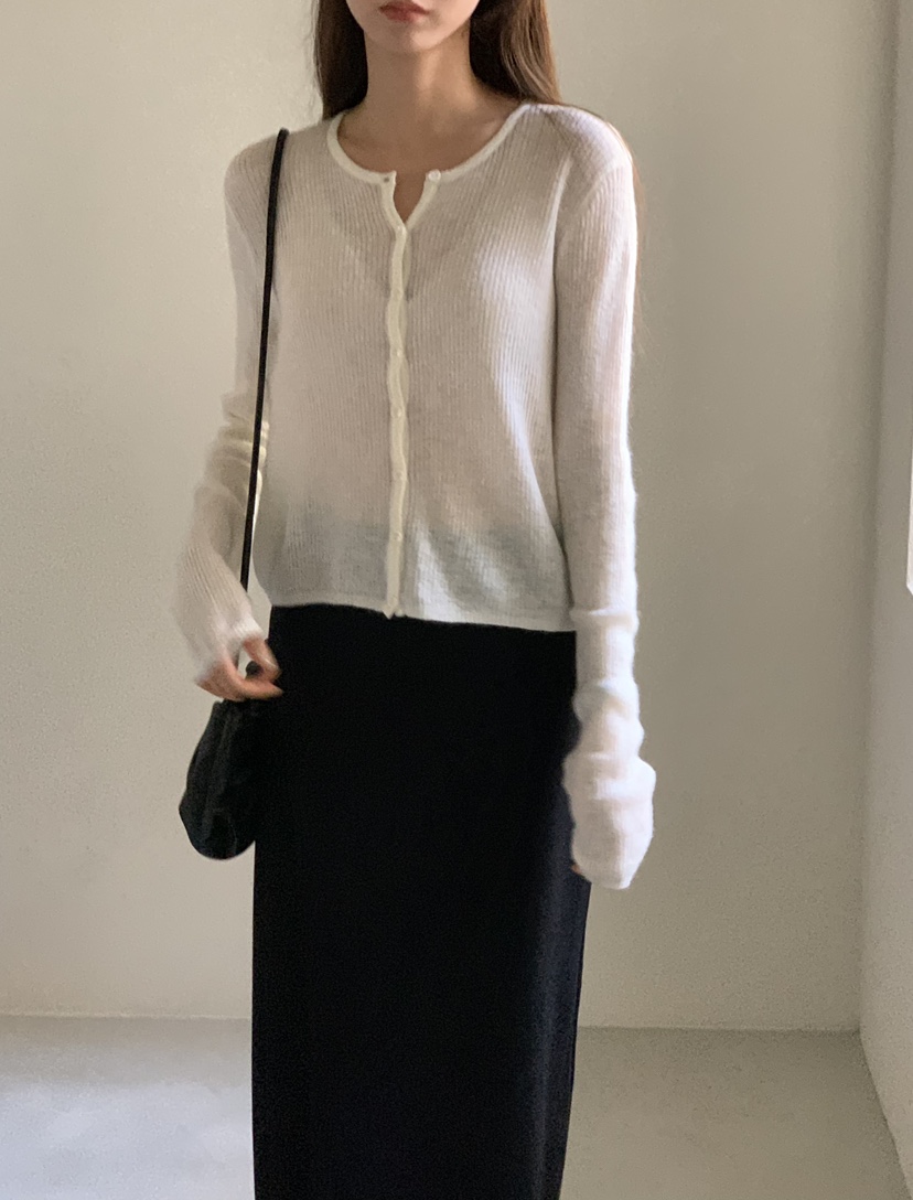 NOTICE東大門㊣實拍女裝新款人氣25秋冬職業推薦針織衫開衫NOTICE針織衫