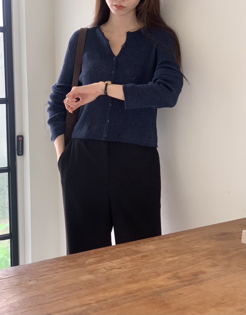 NOTICE東大門㊣實拍女裝新款人氣25秋冬職業推薦針織衫開衫NOTICE針織衫
