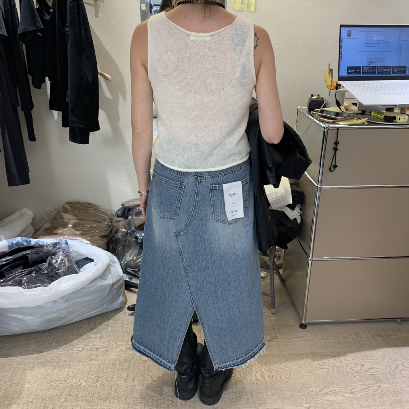 W AND J韓國直郵㊣女裝新款休閑真品職業推薦長裙不含腰帶W AND J長裙