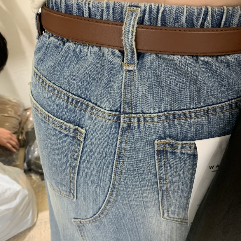 W AND J韓國直郵㊣女裝新款休閑真品職業推薦長裙不含腰帶W AND J長裙