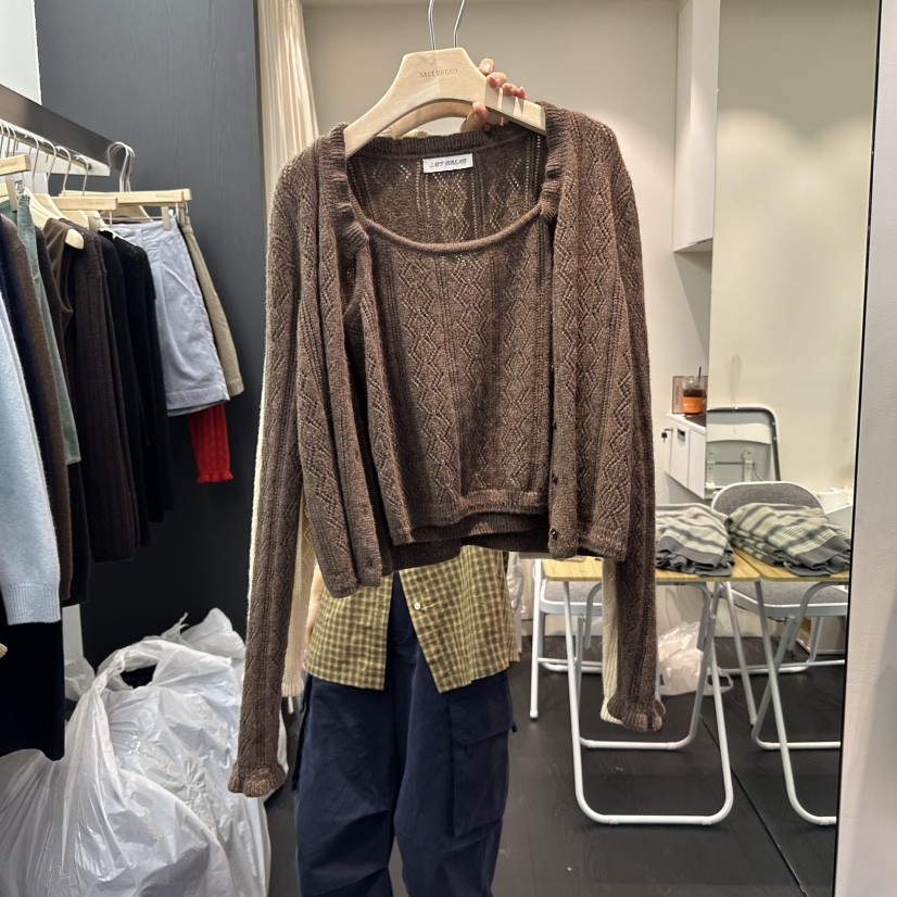 SALT BREAD韓國代購㊣女士新品熱賣休閑時尚職業套裝兩件套SALT BREAD套裝圖色2