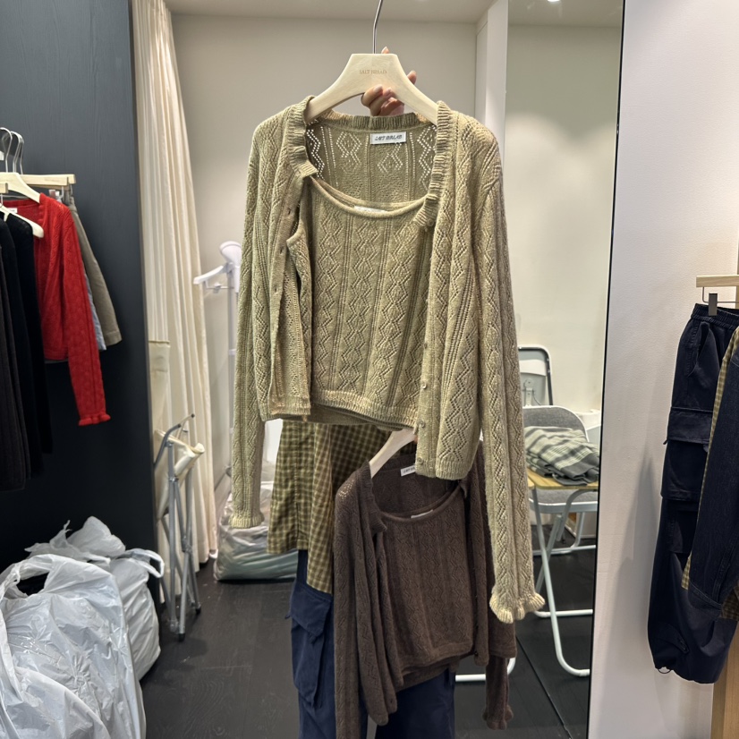 SALT BREAD韓國代購㊣女士新品熱賣休閑時尚職業套裝兩件套SALT BREAD套裝圖色4