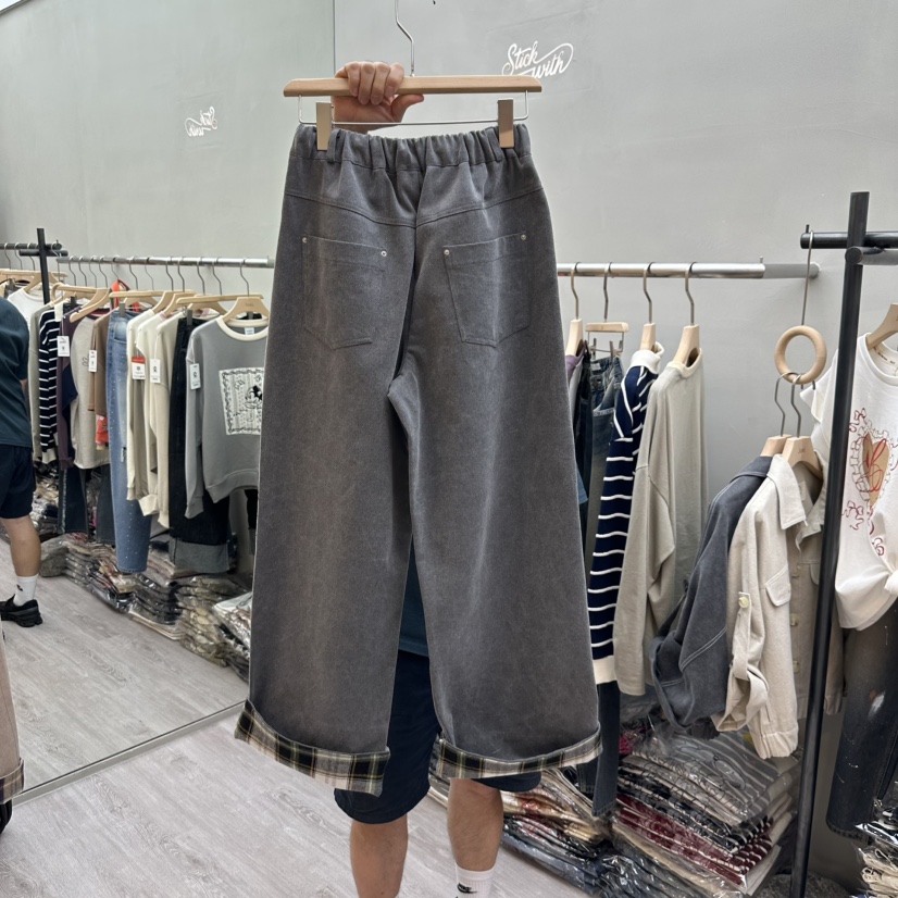 STICK WITH韓國代購㊣女裝新品推薦人氣時尚熱賣職業休閑褲STICK WITH休閑褲