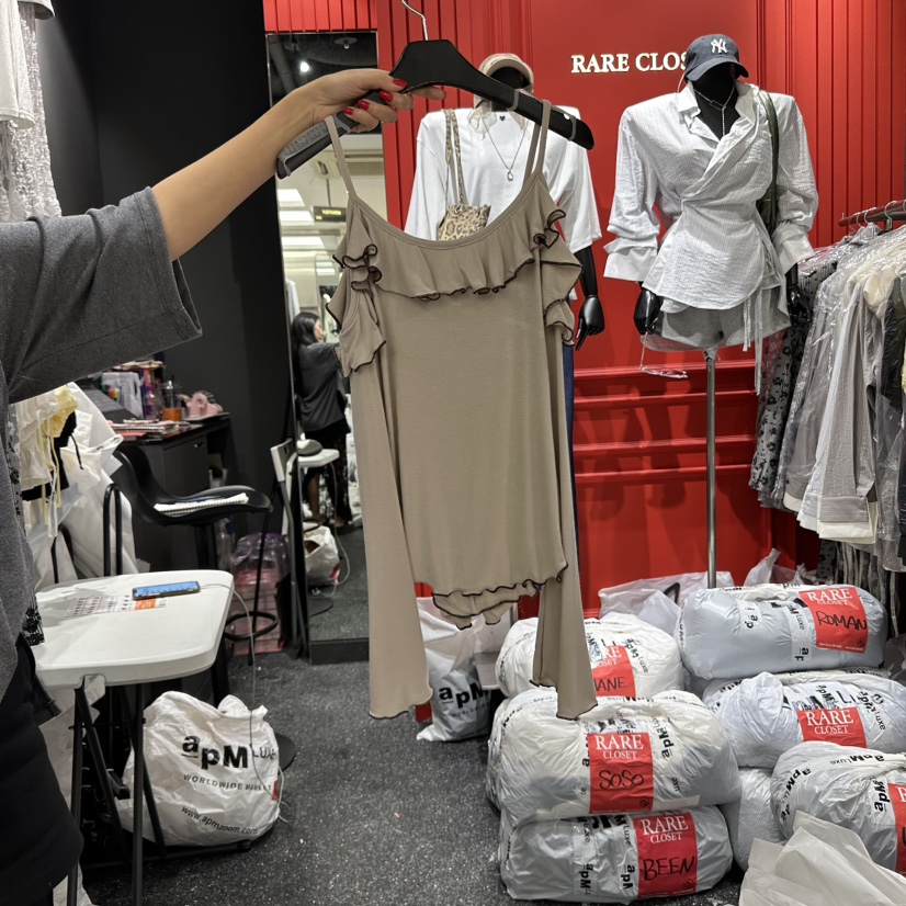 RARE CLOSET東大門㊣實拍女士新款熱賣時尚25秋冬長袖T恤柔軟RARE CLOSET長袖T恤