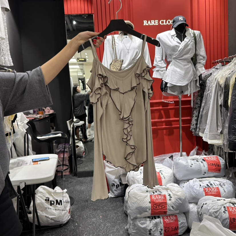 RARE CLOSET東大門㊣實拍女士新款熱賣時尚25秋冬長袖T恤柔軟RARE CLOSET長袖T恤圖色2