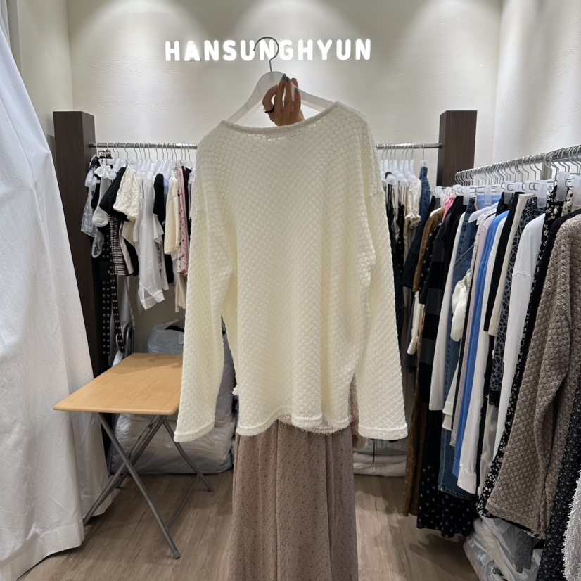 HANSUNGHYUN東大門㊣實拍女裝新款休閑職業熱賣25秋冬針織衫HANSUNGHYUN針織衫
