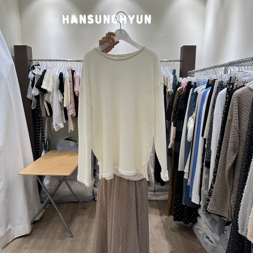 HANSUNGHYUN東大門㊣實拍女裝新款休閑職業熱賣25秋冬針織衫HANSUNGHYUN針織衫