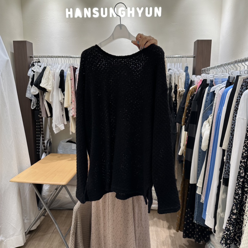 HANSUNGHYUN東大門㊣實拍女裝新款休閑職業熱賣25秋冬針織衫HANSUNGHYUN針織衫圖色3