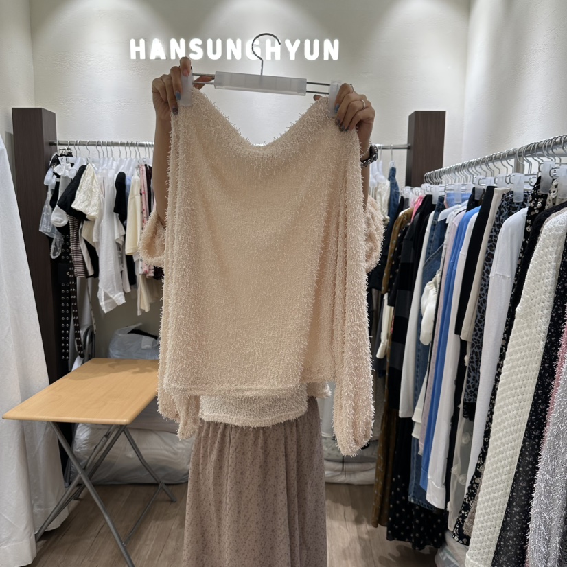 HANSUNGHYUN東大門㊣直郵女裝新品時尚熱賣休閑人氣25秋冬針織衫HANSUNGHYUN針織衫圖色1