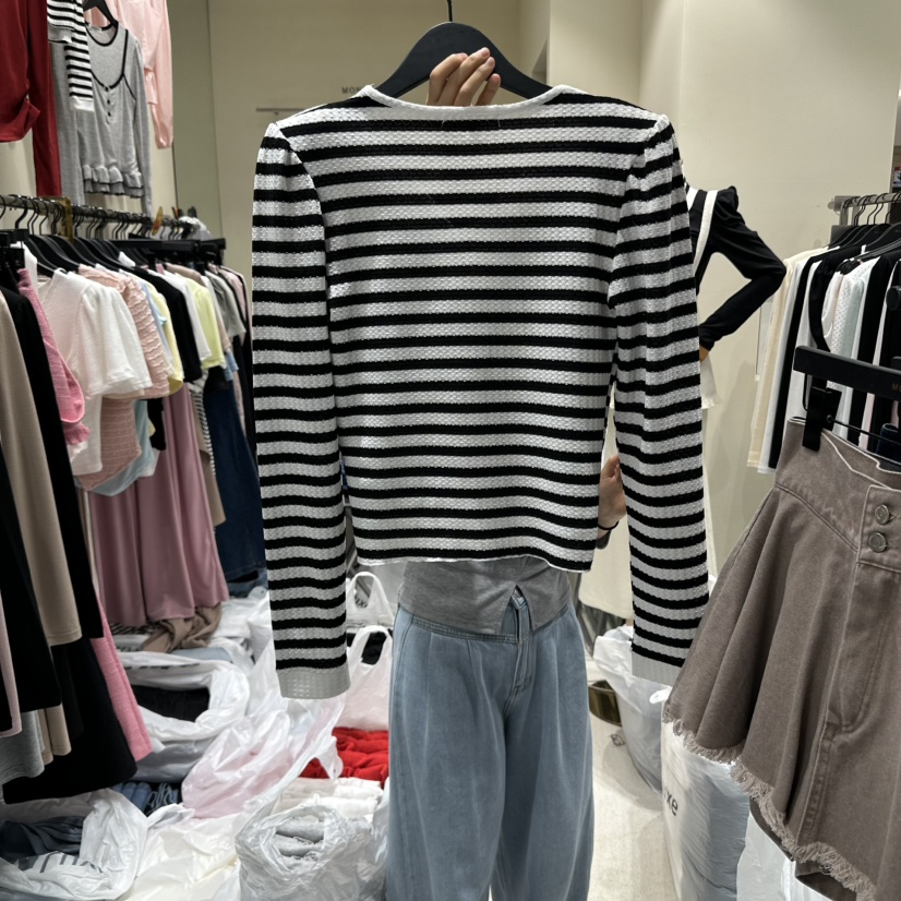 MONOPOLY韓國直郵㊣女裝新品真品人氣25秋冬休閑職業長袖T恤MONOPOLY長袖T恤