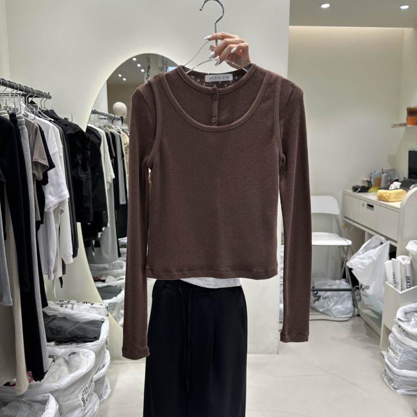 AT THE END東大門㊣代購女士新品25秋冬推薦真品休閑套裝AT THE END套裝圖色1