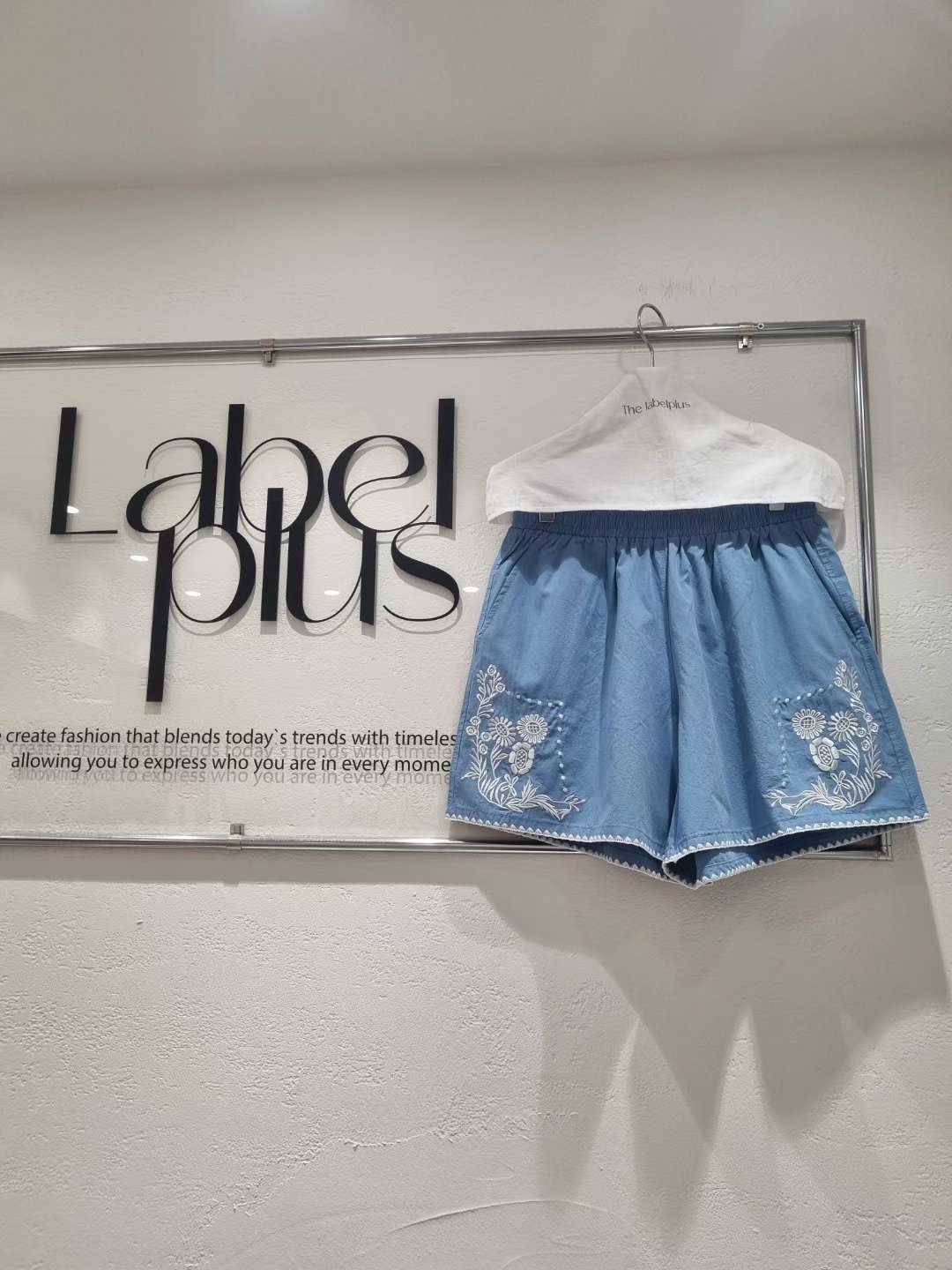 LABELPLUS31東大門㊣代購女裝新款25秋冬人氣職業真品短褲刺繡LABELPLUS31短褲圖色2