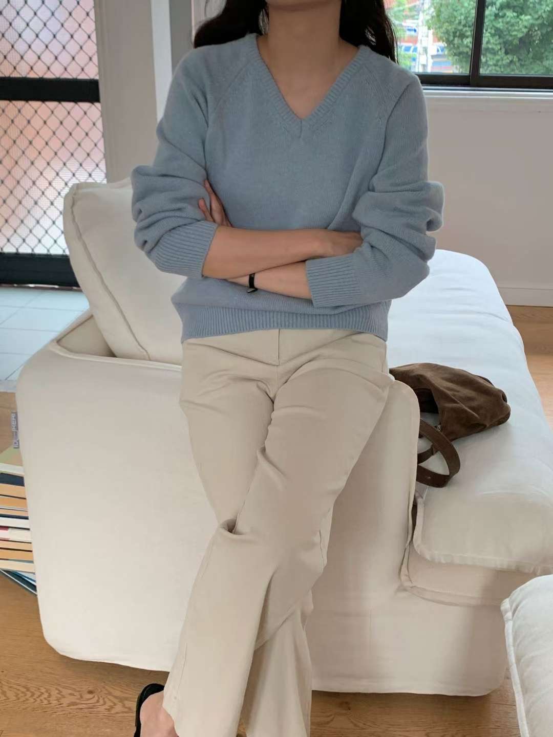 FOUND韓國直郵㊣女士新品休閑職業真品時尚熱賣25秋冬針織衫FOUND針織衫