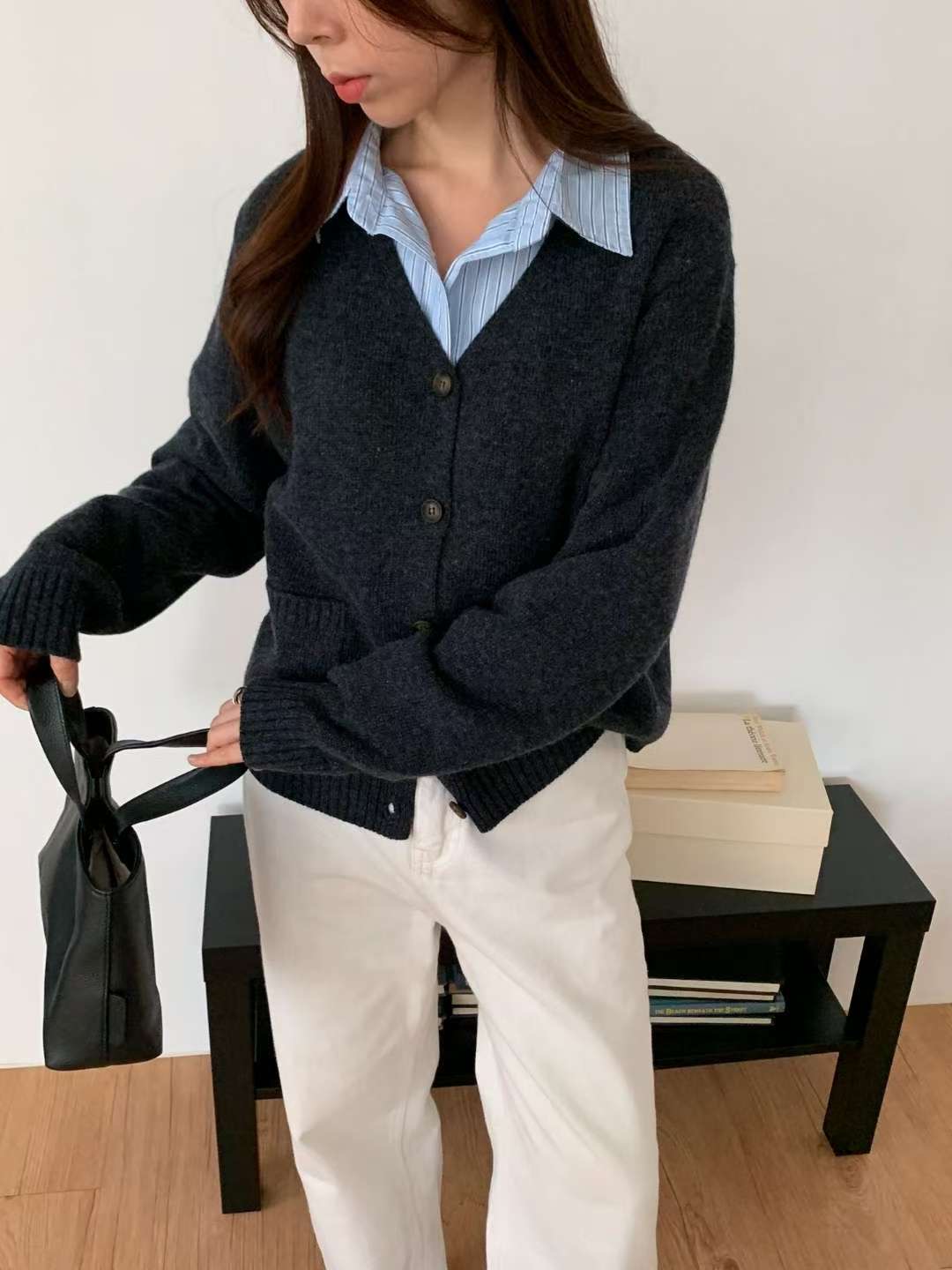 FOUND東大門㊣實拍女裝新品熱賣推薦人氣休閑25秋冬時尚針織衫FOUND針織衫
