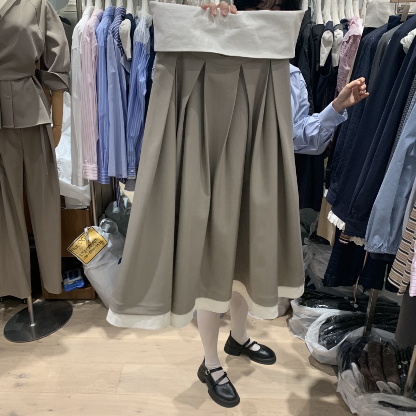 OGI韓國代購㊣女士新款熱賣推薦職業休閑真品人氣半身裙中短裙FLat OGI半身裙/中短裙圖色2
