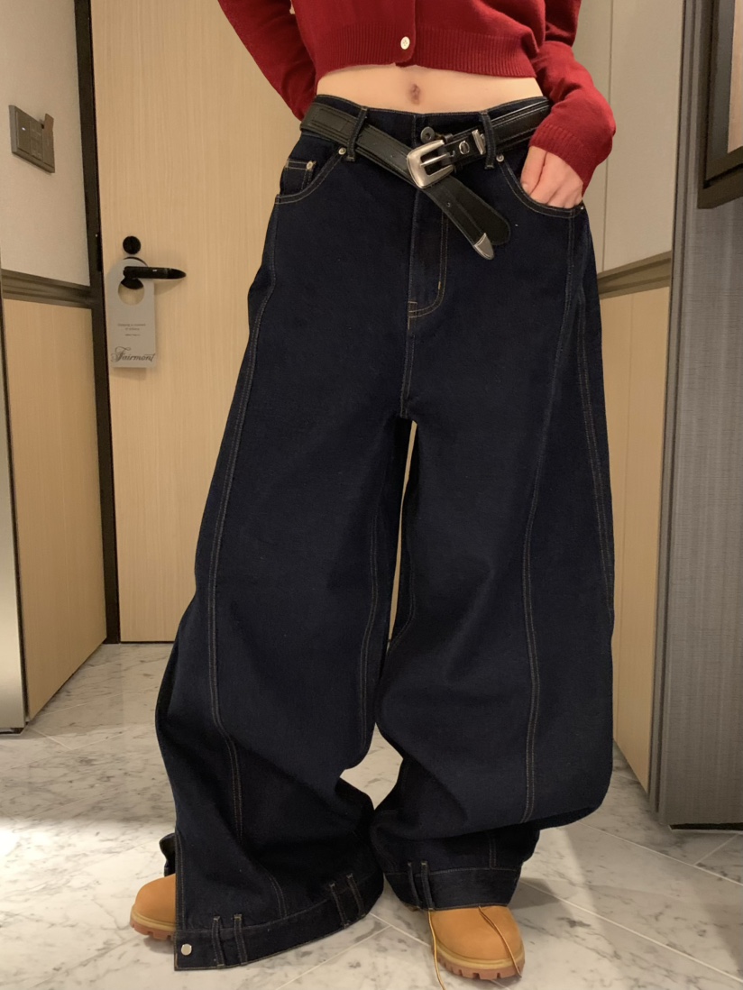 VIRKIN東大門㊣直郵女裝新款時尚熱賣人氣推薦真品25秋冬牛仔褲VIRKIN牛仔褲