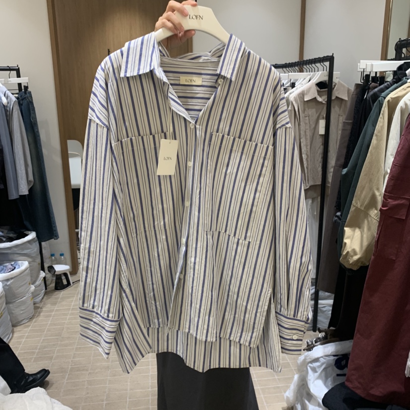 LOFN韓國直郵㊣女士新品真品職業時尚推薦休閑人氣襯衫蕾絲衫LOFN襯衫/蕾絲衫圖色1