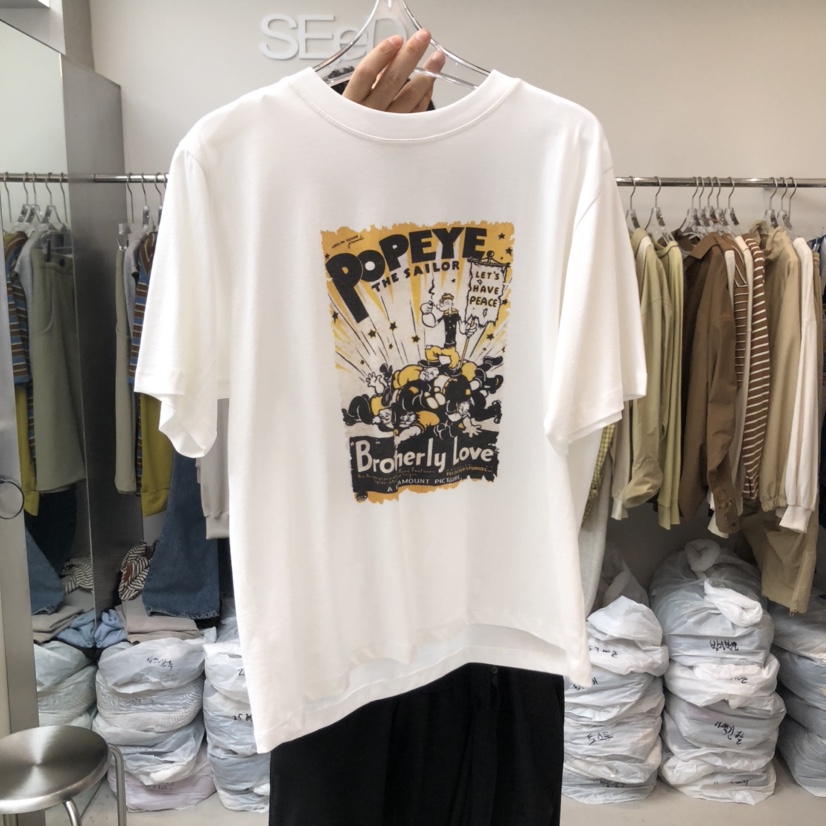 LEESEED-A東大門㊣實拍女裝新品推薦真品熱賣時尚25秋冬T恤SEeD/LEESEEDT恤圖色2