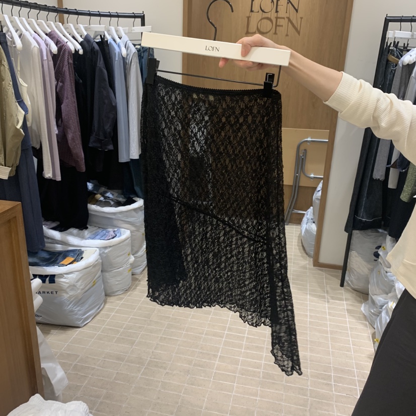 LOFN韓國直郵㊣女士新品真品職業25秋冬推薦人氣半身裙中短裙LOFN半身裙/中短裙圖色2
